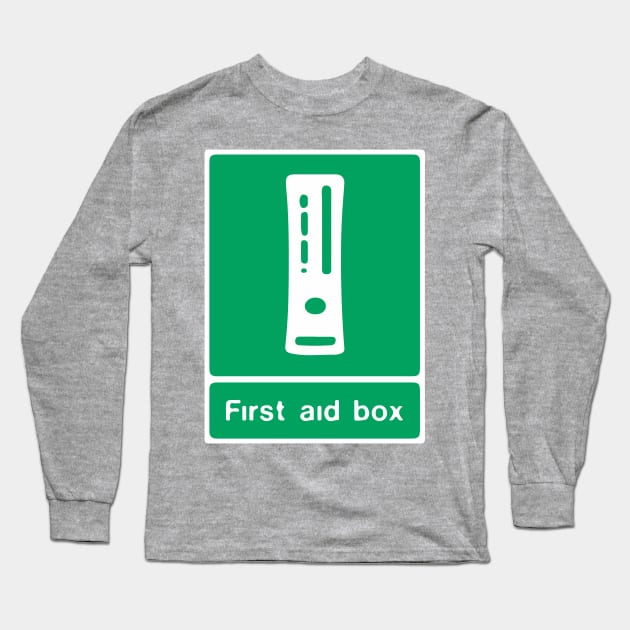 First Aid Box - Retro Long Sleeve T-Shirt by Nerdragedesigns